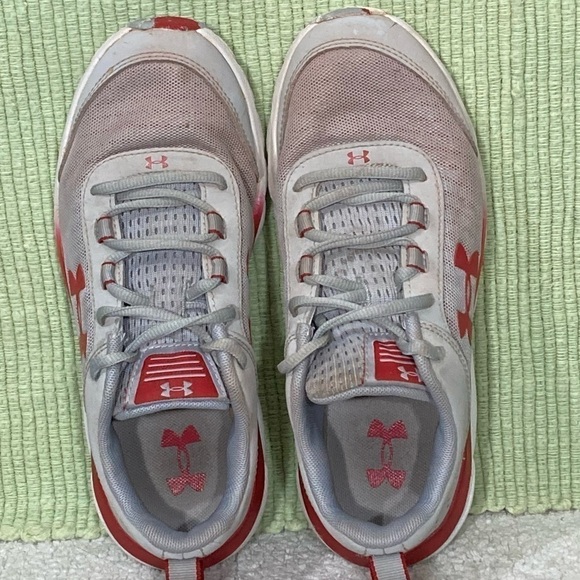 Under Armour Kids ASSERT 8 GS 3022100-108 Gray-Fire Athletic Running Shoes Sz 5Y - Picture 5 of 11